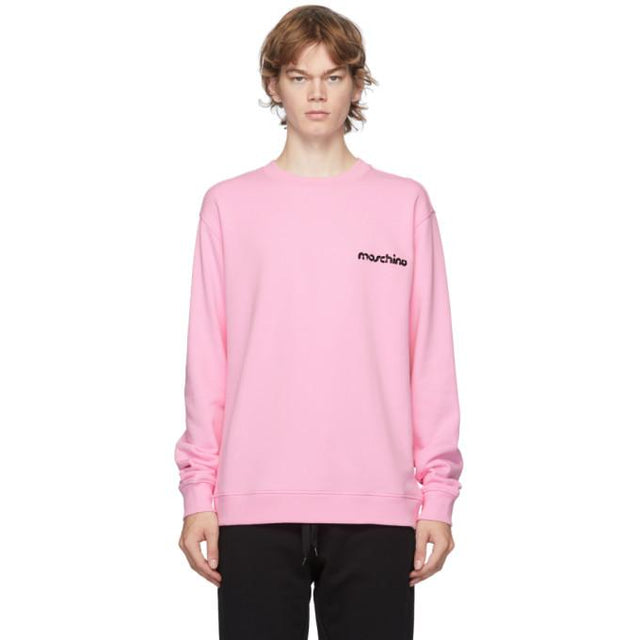 Moschino Pink 3D Logo Sweatshirt