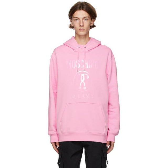 Moschino Pink Double Question Mark Hoodie