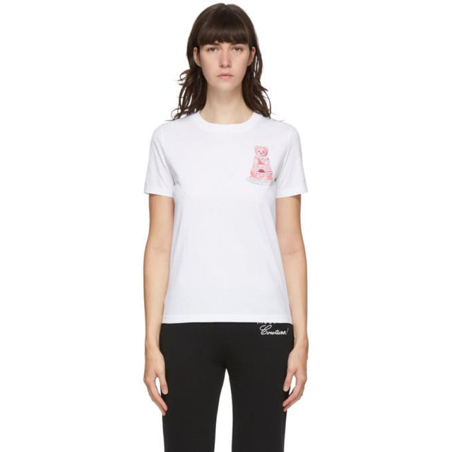 Moschino White Teddy Cake Icon T-Shirt
