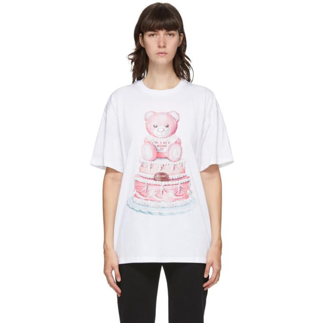 Moschino White Teddy Cake T-Shirt