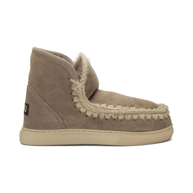 Mou Grey Velvet Eskimo Sneaker Boots-BLACKSKINNY.COM