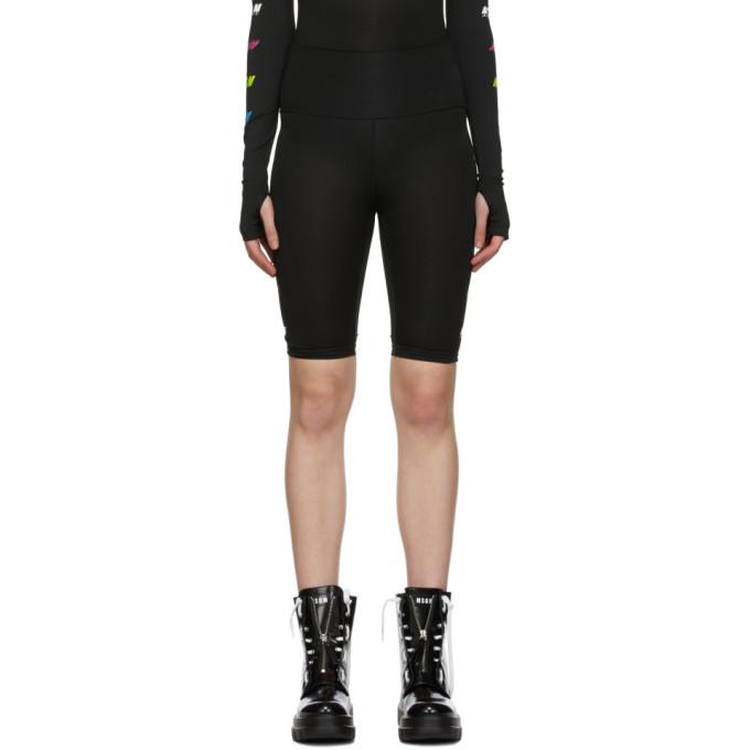 MSGM Black Logo Activewear Shorts