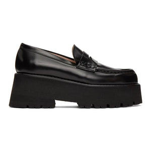 MSGM Black Platform Loafers