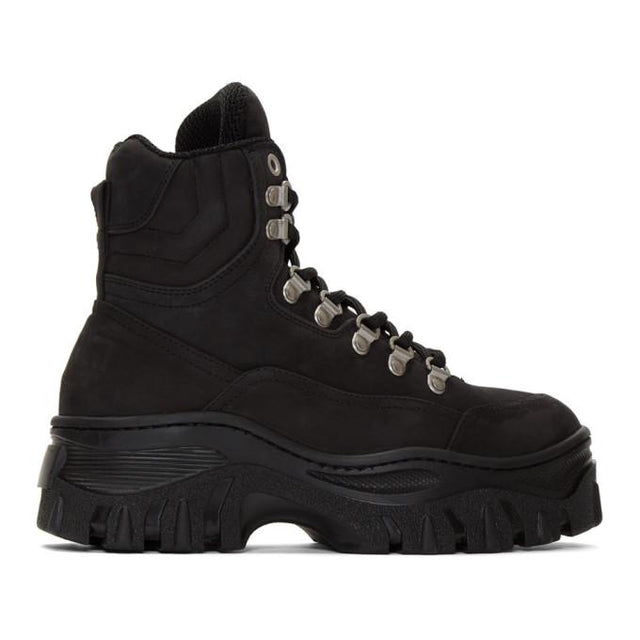 MSGM Black Tractor Sneakers
