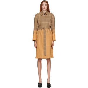 MSGM Brown Dip Bleach Trench Coat