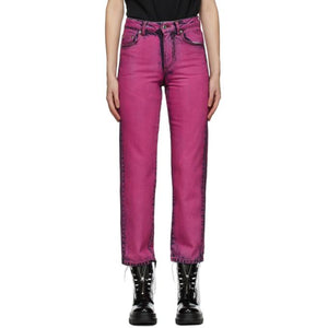 MSGM Fuchsia Overdye Jeans – BlackSkinny