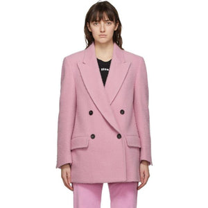 MSGM Pink Pilled Double-Breasted Coat