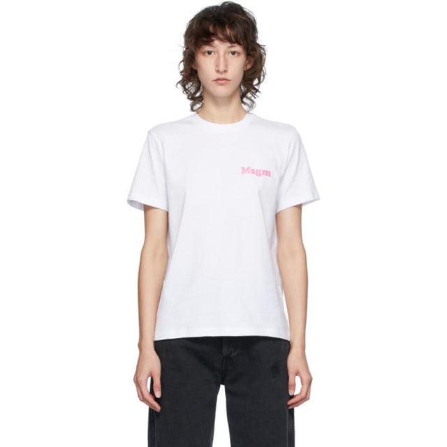 MSGM White Logo T-Shirt