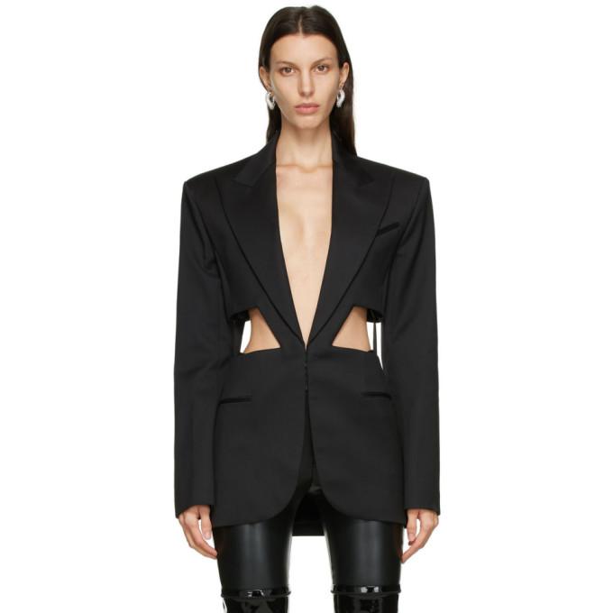 Mugler Black Cut Out Blazer