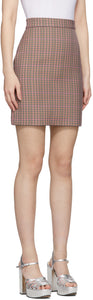 MSGM Multicolor Check Miniskirt