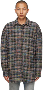 Faith Connexion Multicolor Check Tweed Oversized Shirt - Connexion Foi Multicolor Chemise Tweed Shirt surdimensionné Tweed - 믿음 Connexion 여러 가지 빛깔의 체크 셔츠 셔츠