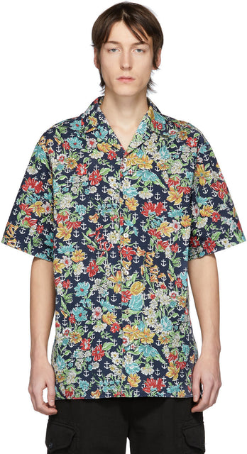Gucci Multicolor Hawaiian Anchors Shirt - Chemise d'ancrages hawaïens gucci multicolore - 구찌 여러 가지 빛깔의 하와이 앵커 셔츠