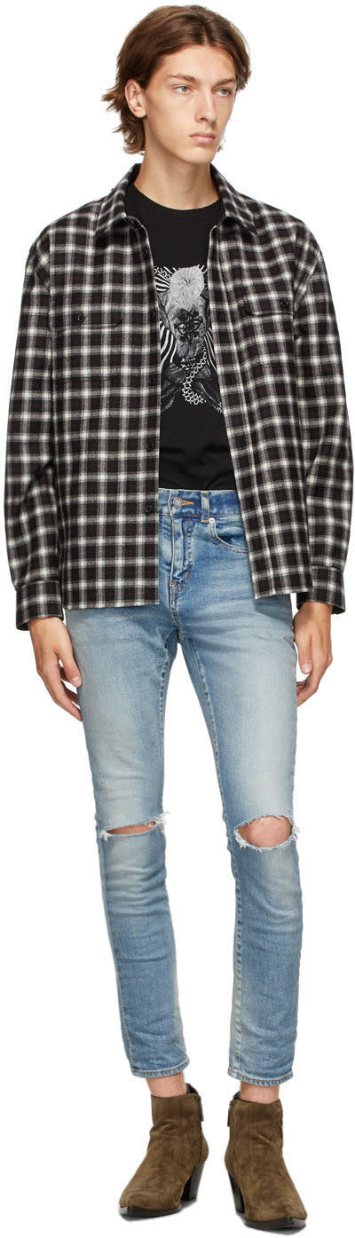 Saint Laurent Multicolor Plaid Shirt