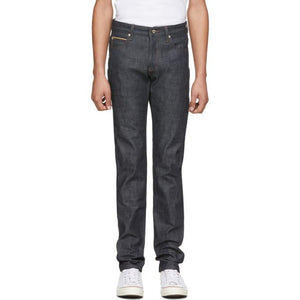 Naked and Famous Denim Indigo Chinese New Year Metal Rat Super Guy Jeans