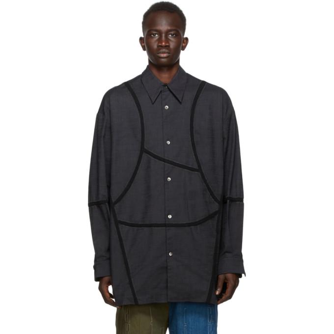 NAMESAKE Black Panel Shirt