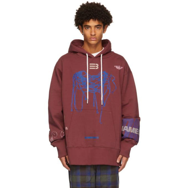 NAMESAKE Red Oversized Sava Hoodie