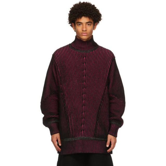 NAMESAKE Reversible Black and Pink Seta Turtleneck