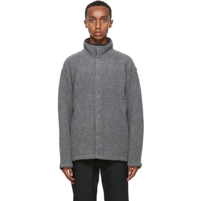 Nanamica Grey Wool Fleece Jacket BlackSkinny