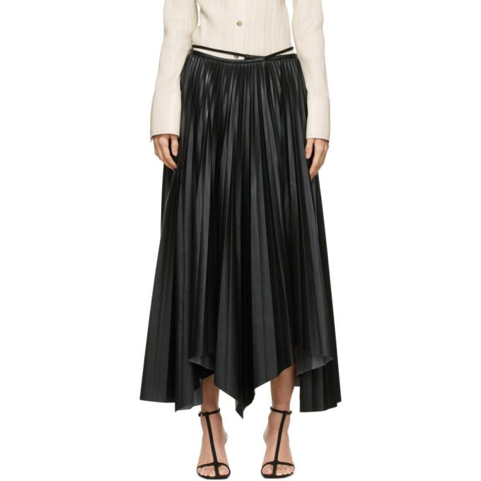 Nanushka Black Vegan Leather Beeja Skirt