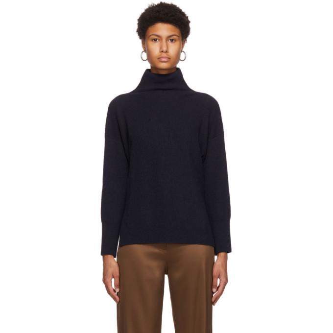 Nanushka Navy Recycled Cashmere Turtleneck