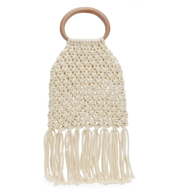 Nanushka Off-White Rope Top Handle Bag