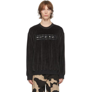 NAPA by Martine Rose Black Velour B-Repovesi C Sweatshirt
