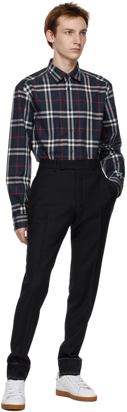 Burberry Navy Check Caxton Shirt