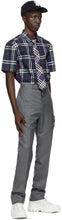 Burberry Navy Check Caxton Short Sleeve Shirt