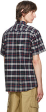 Burberry Navy Check Simpson Short Sleeve Shirt