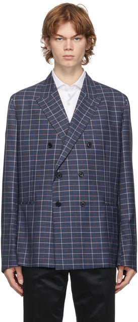 Paul Smith Navy Check Wool Soho Blazer - Paul Smith Navy Check Laine Soho Blazer - Paul Smith Navy Check Wool Soho Blazer
