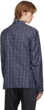 Paul Smith Navy Check Wool Soho Blazer