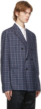 Paul Smith Navy Check Wool Soho Blazer