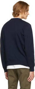 Norse Projects Navy Compact Cotton Raffo Sweater