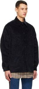 Gucci Navy Corduroy Padded Shirt