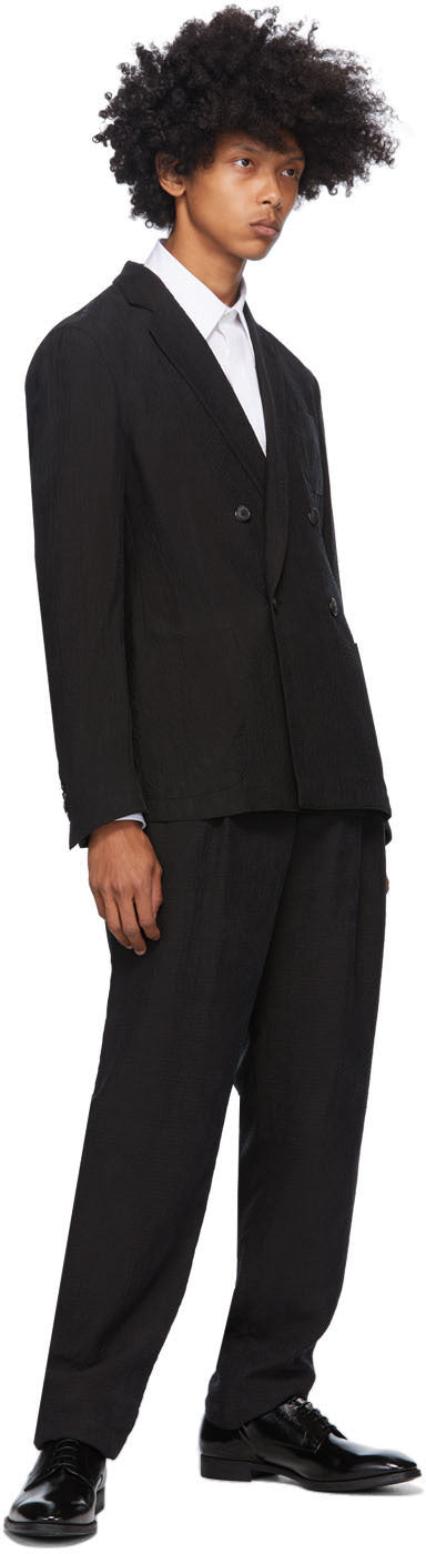 Giorgio Armani Navy Crepe Upton Trousers
