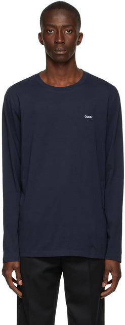 Hugo Navy Derol Long Sleeve T-Shirt - T-shirt Hugo Navy Derol à manches longues - Hugo Navy Derol Long Sleeve T 셔츠