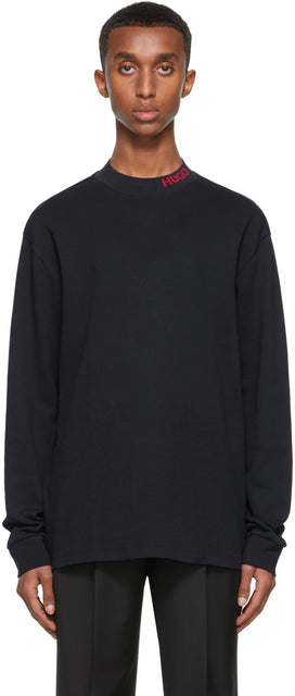 Hugo Navy Dorrison Long Sleeve T-Shirt - T-shirt Hugo Navy Dorrison à manches longues - Hugo Navy Dorrison 긴 소매 티셔츠