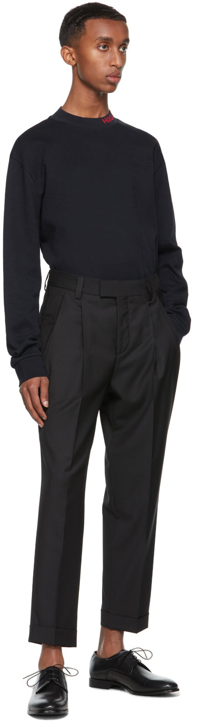 Hugo Navy Dorrison Long Sleeve T-Shirt