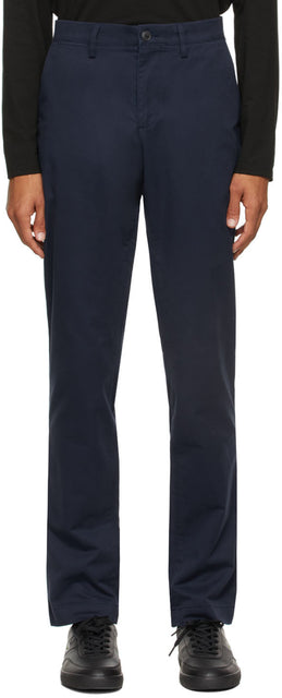 Lacoste Navy Gabardine Chino Slim Fit Trousers - Pantalon de Lacoste Navy Gabardine Chino Slim Fit - LaCoste 해군 Gabardine Chino Slim Fit Trousers.