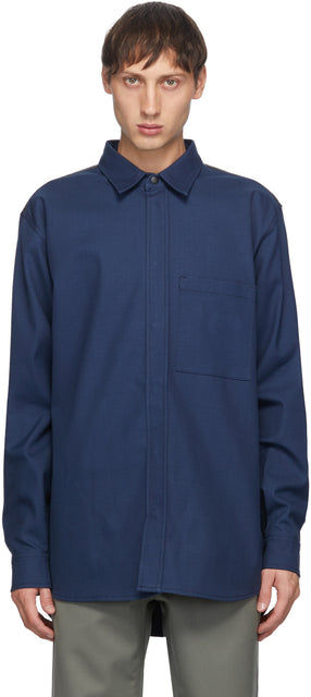 GR10K Navy Klopman FR Glove Panel Overshirt - GRA10K NAVY KLOPMAN FR Panneau de gants - GR10K 네이비 Klopman FR 장갑 패널 오버 셔츠