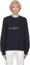 Moncler Navy Logo Sweatshirt - Sweat-shirt de logo Moncler Navy - Moncler Navy Logo Sweatshirt