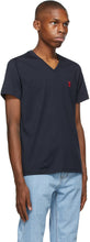 Burberry Navy Marlet V-Neck T-Shirt