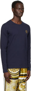 Versace Underwear Navy Medusa Long Sleeve T-Shirt