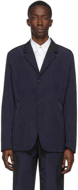 Paul Smith Navy Nylon 3B Blazer - Paul Smith Navy Nylon 3B Blazer - 폴 스미스 네이비 나일론 3B 블레이저