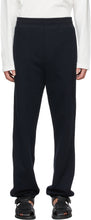 The Row Navy Olin Lounge Pants - La rangée des pantalons de la marine Olin Lounge - 행 해군 올린 라운지 바지