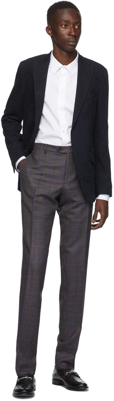 Etro Navy Paisley Blazer