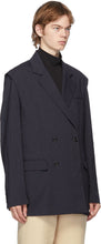Opening Ceremony Navy Pinstripe Hybrid Blazer