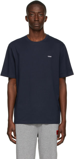 Hugo Navy Reversed Logo T-Shirt - T-shirt logo inversé Hugo Navy - Hugo Navy는 로고 티셔츠를 반대로했습니다