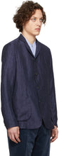 Giorgio Armani Navy Shantung Blazer