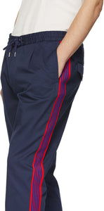 Moncler Navy Side Stripe Sportivo Trousers